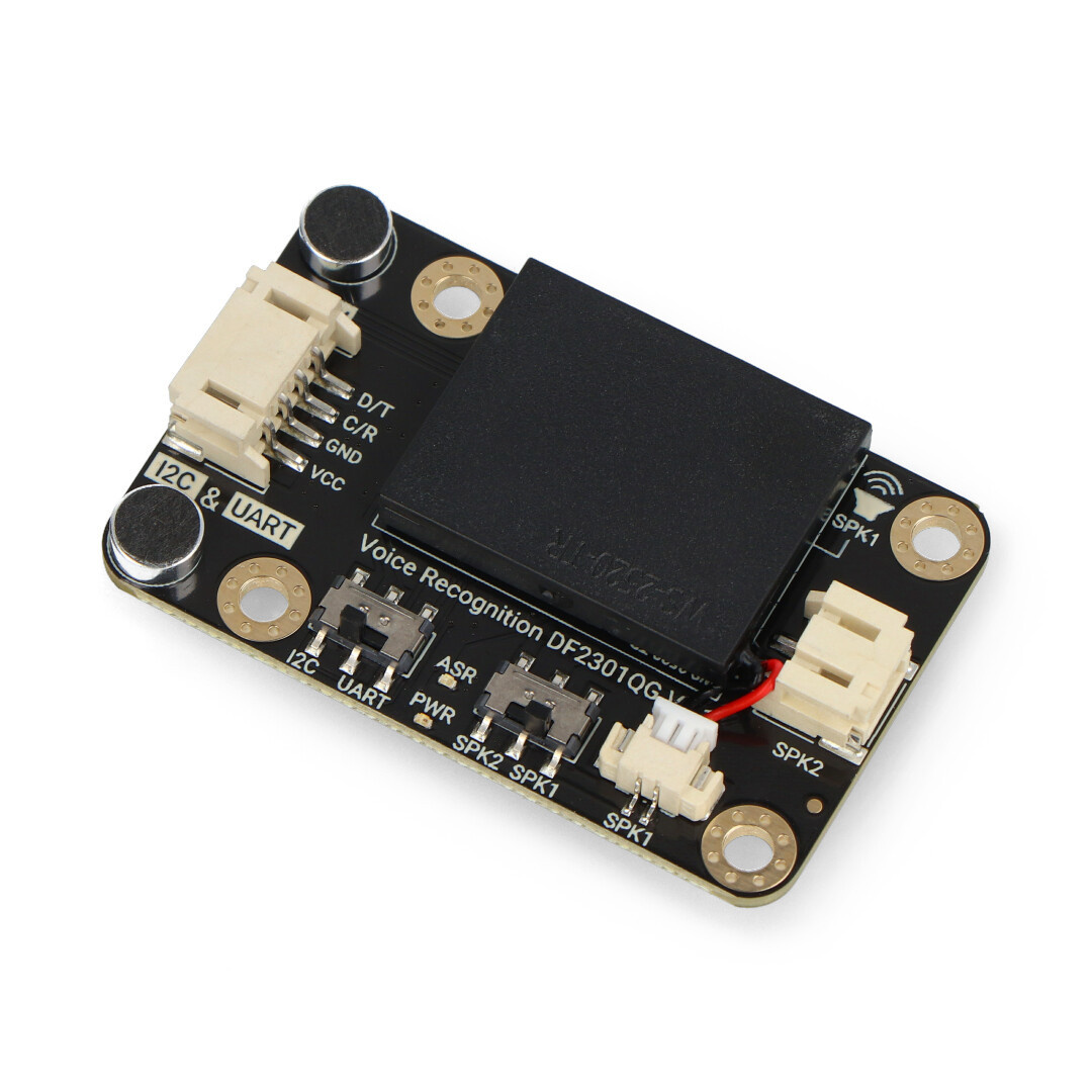 Gravity - moduł rozpoznawania głosu offline - I2C, UART - DFRobot SEN0539-EN